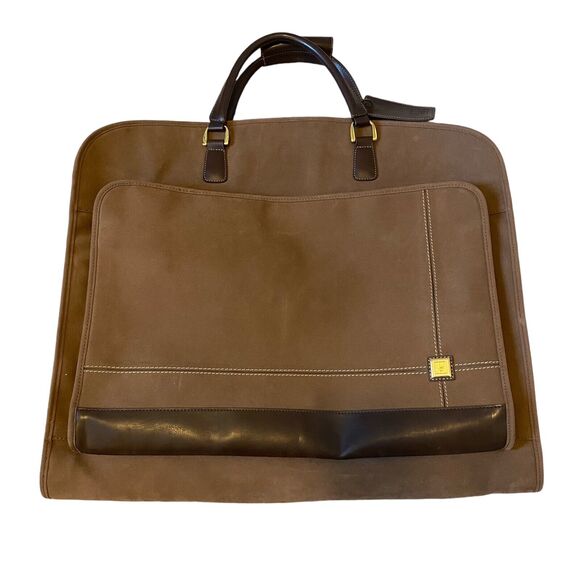 Diane Von Furstenberg Garment Suit Bag Luggage Canvas Suede Wardrobe DVF Travel - Picture 1 of 16